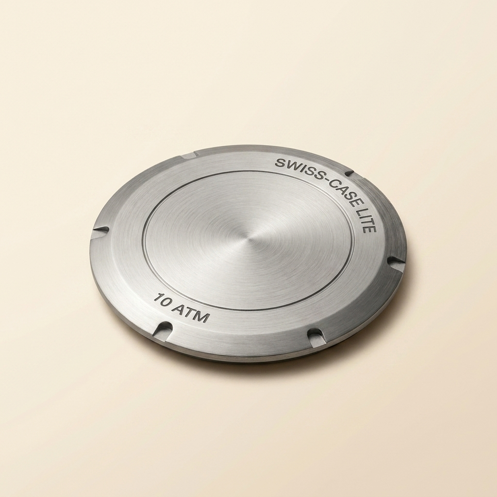The Swiss-case Lite case-back lying flat, indistinguishable from an original